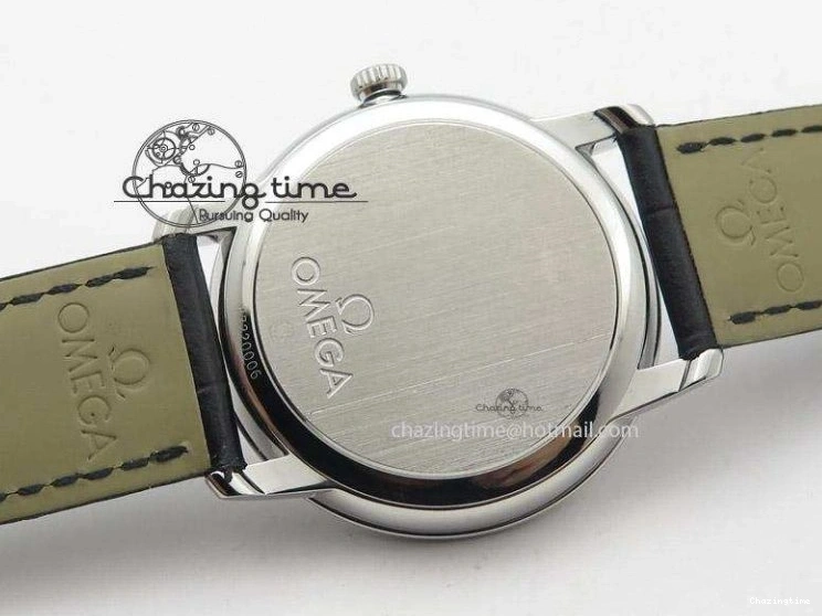 0113 De Ville MK 1:1 Best Edition SS Black Dial On Black Leather Strap A HighQuality 8261